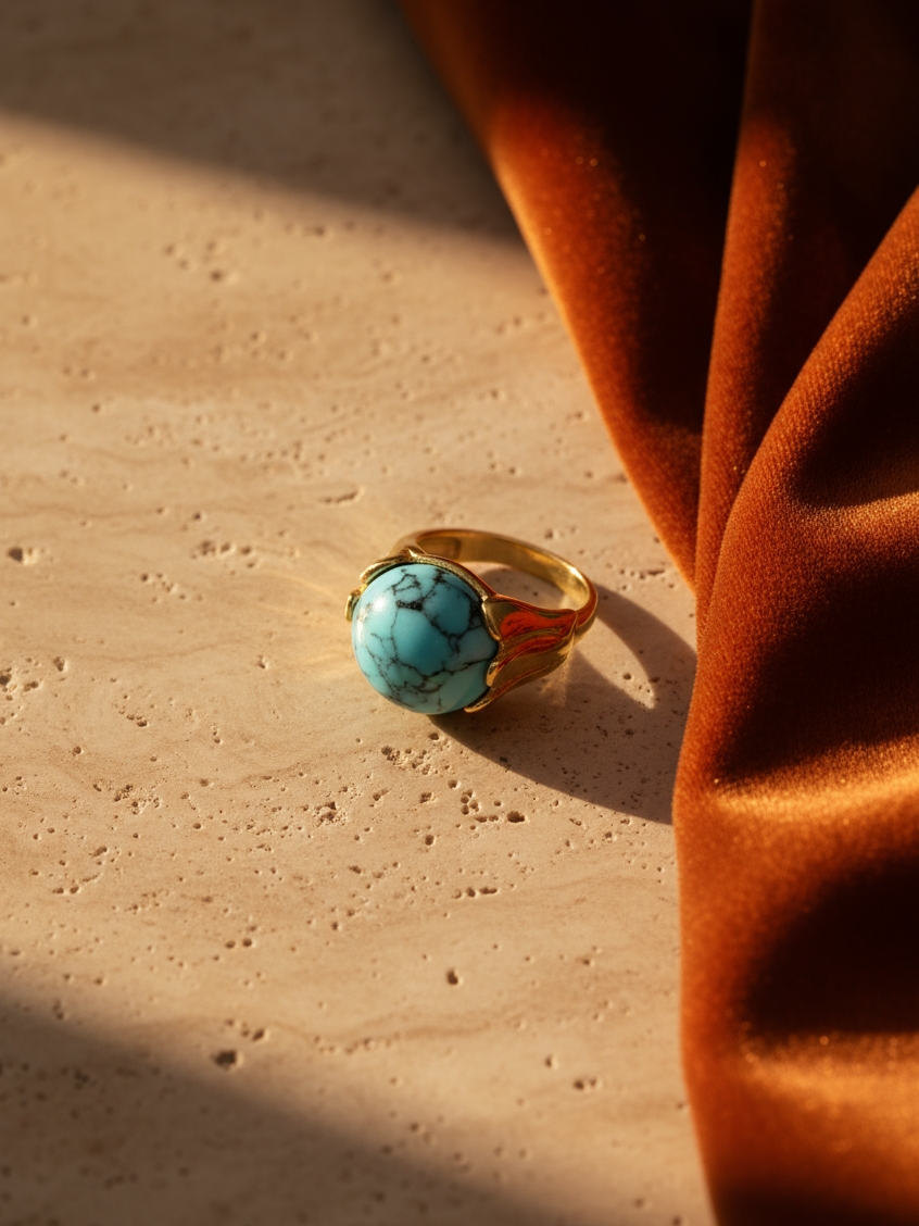 Turquoise Crest Ring