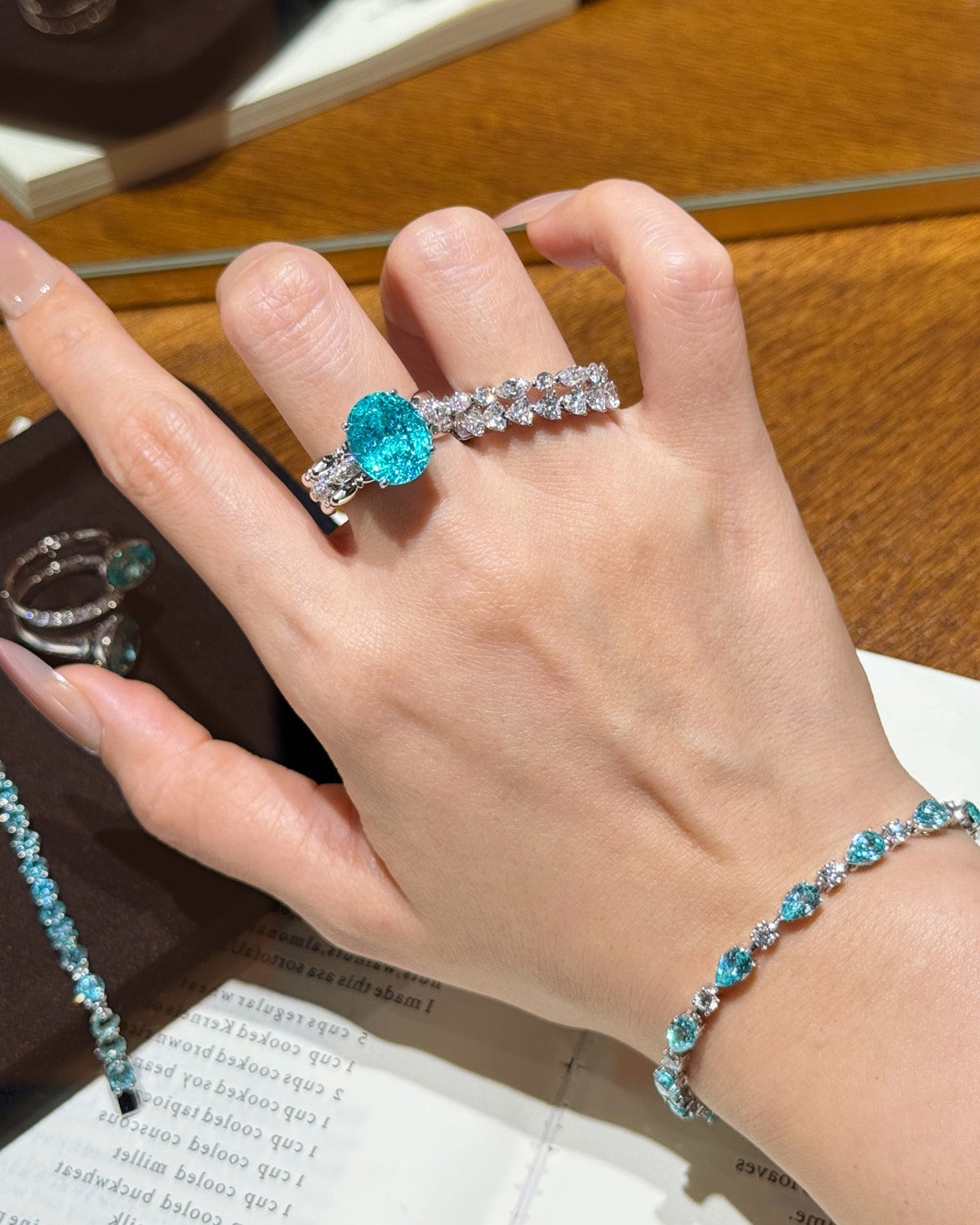 Aqua Lumen Paraiba Ring by MONICONIC