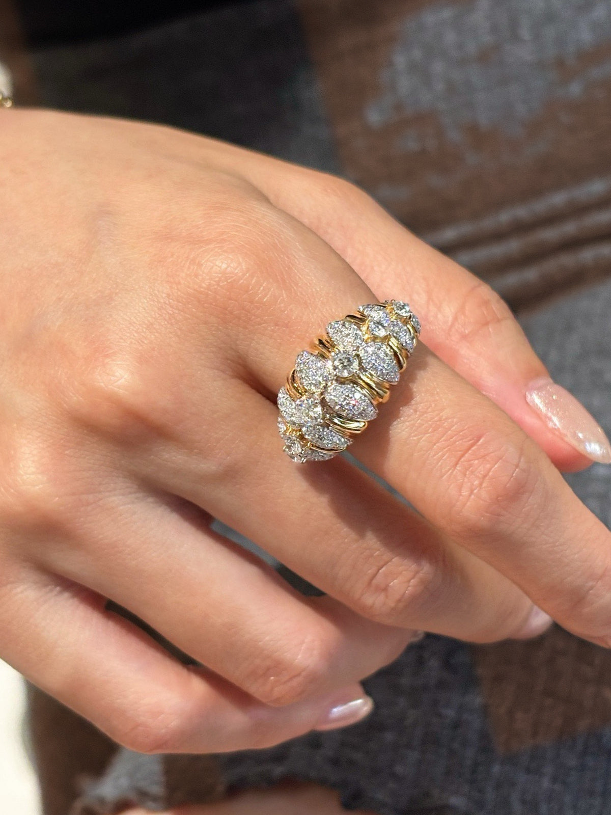 Teardrop Cluster Ring by MONICONIC