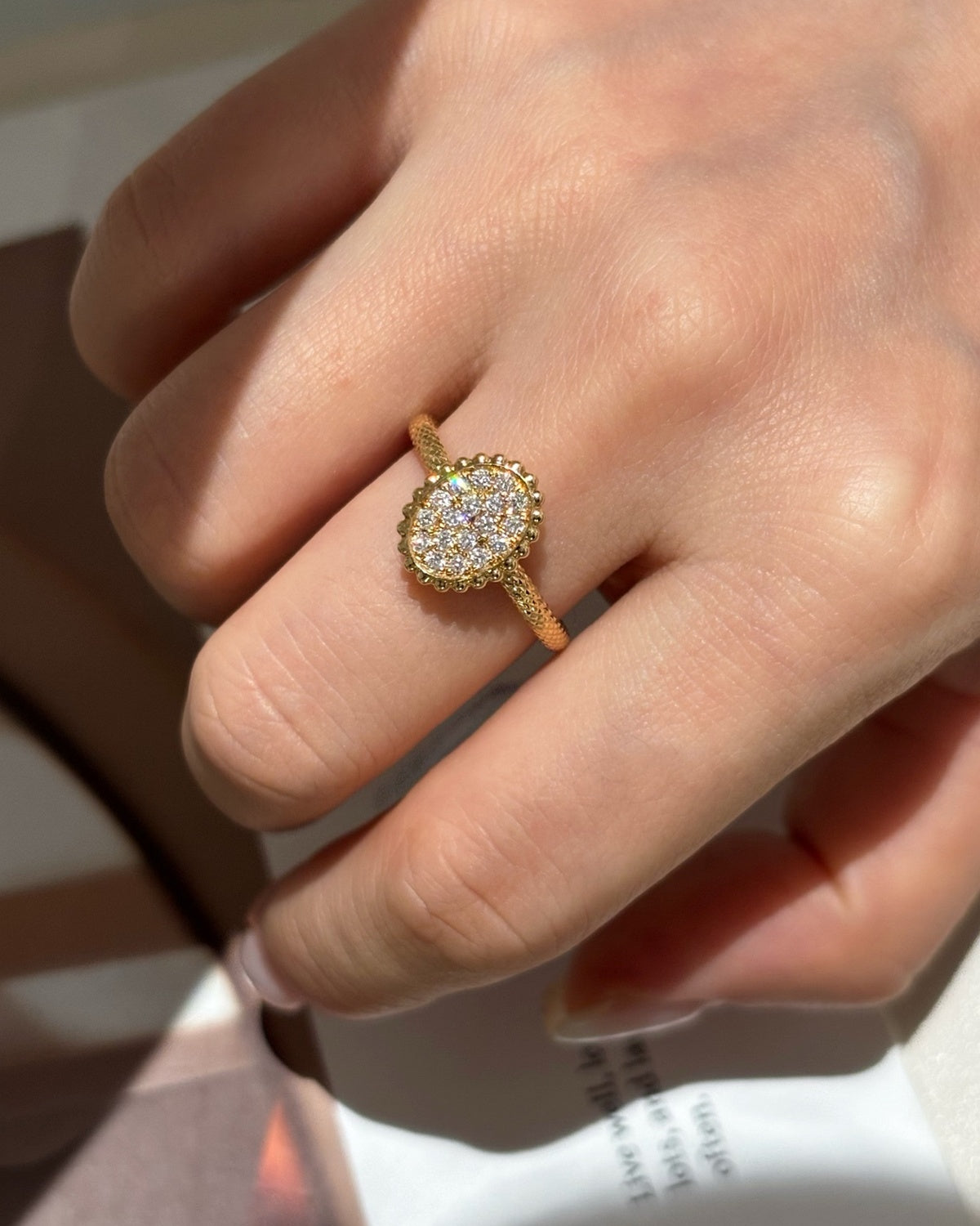 Luna Oval Cluster Ring by MONICONIC