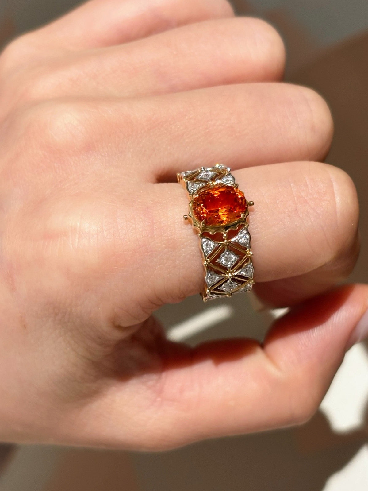Ember Lattice Ring by MONICONIC