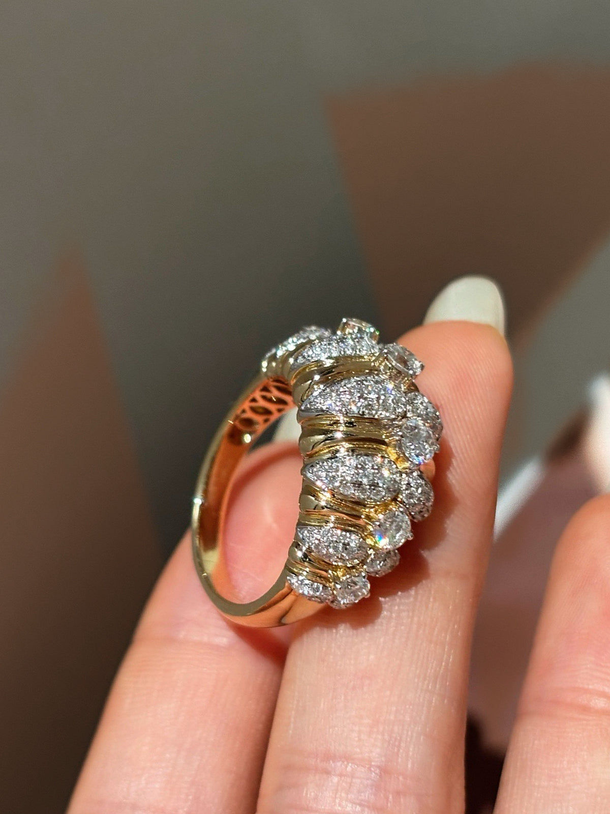 Teardrop Cluster Ring by MONICONIC