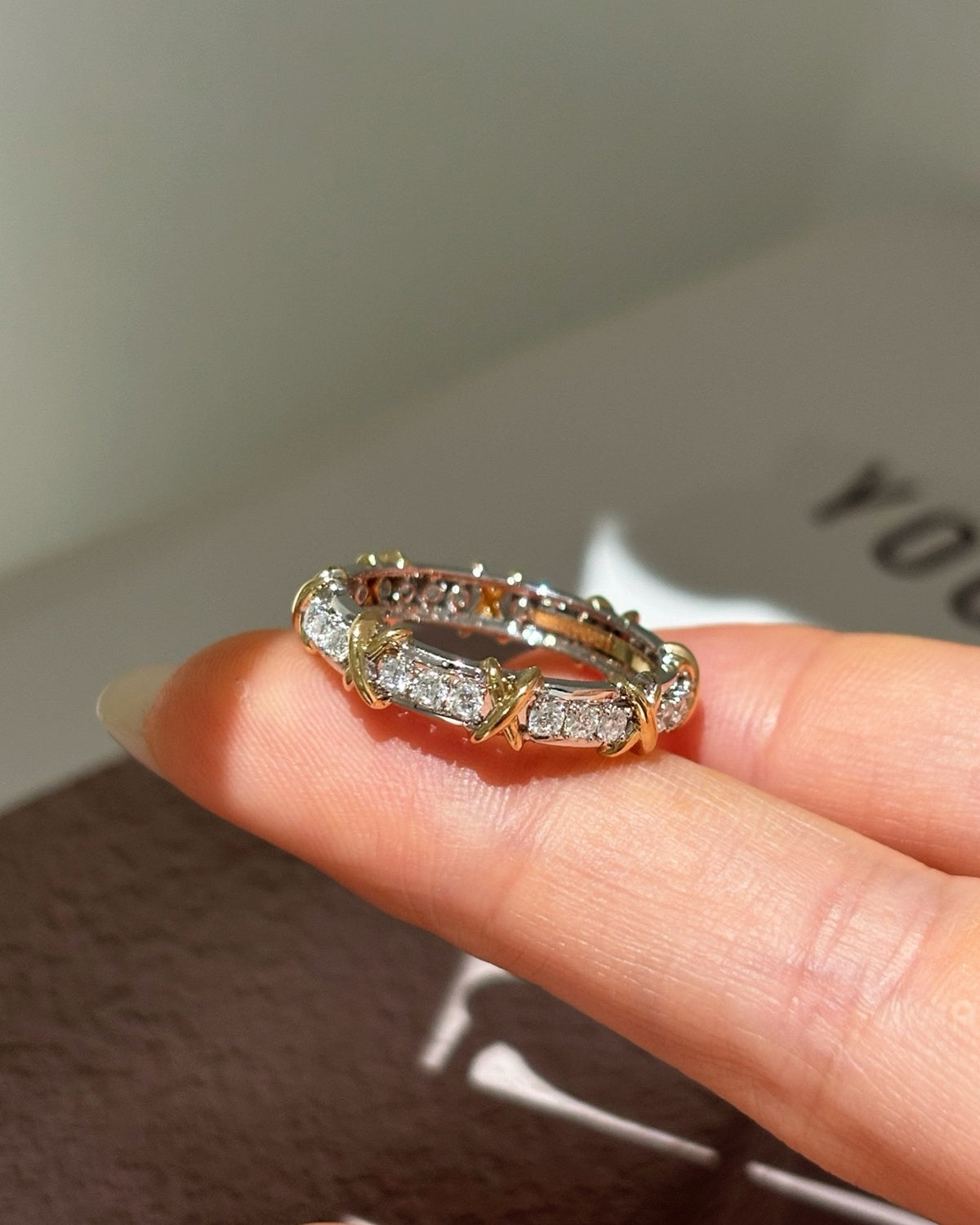 X Lattice Eternity Ring by MONICONIC