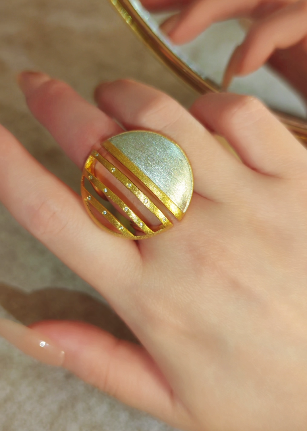 GOLDEN HOUR CELESTIAL ARC RING