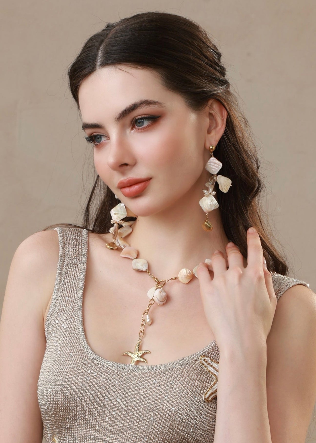 Shell Reverie Drop Necklace