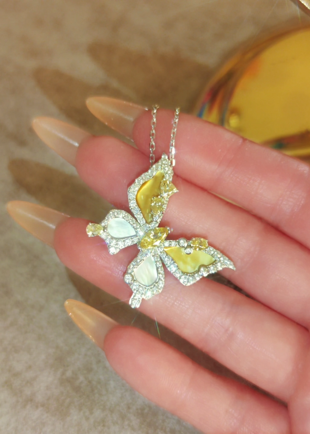 Butterfly Bloom Side Necklace