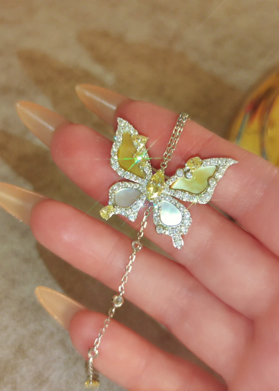 Butterfly Bloom Y Necklace