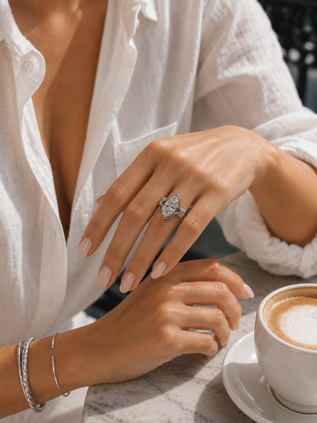 Marquise Trellis Cocktail Ring