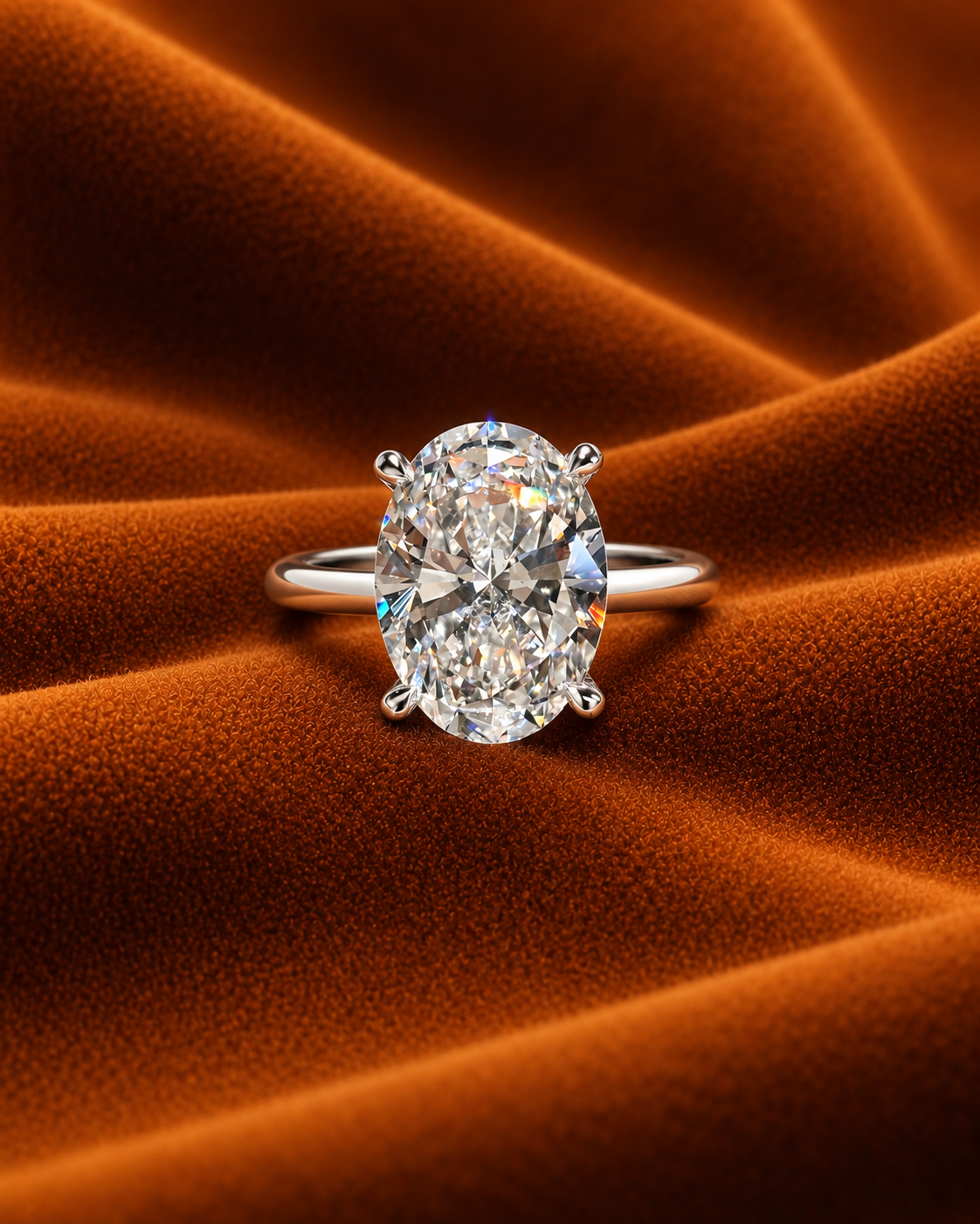 Oval Solitaire Ring by MONICONIC