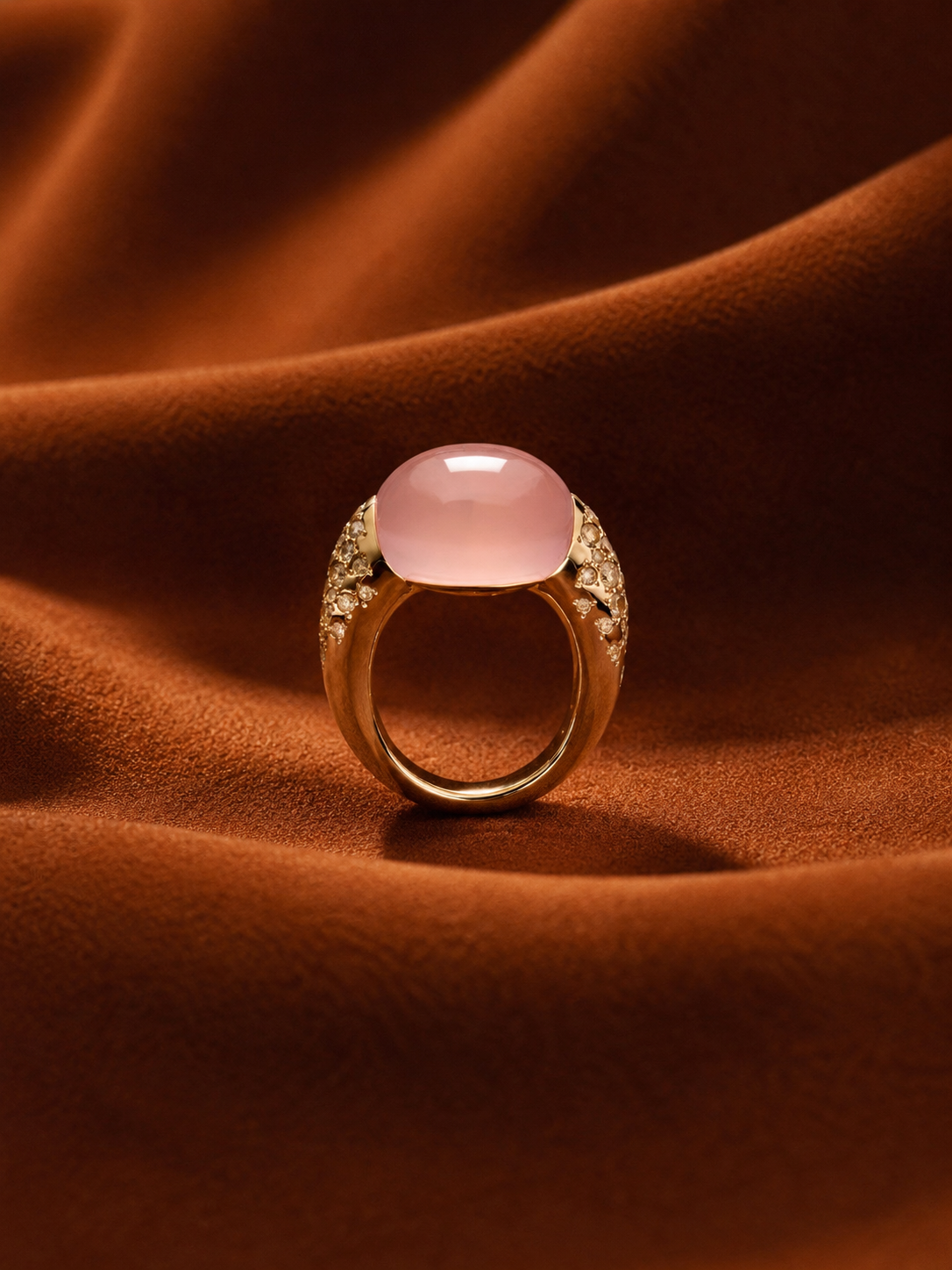 Blush Dome Crystal Ring by MONICONIC