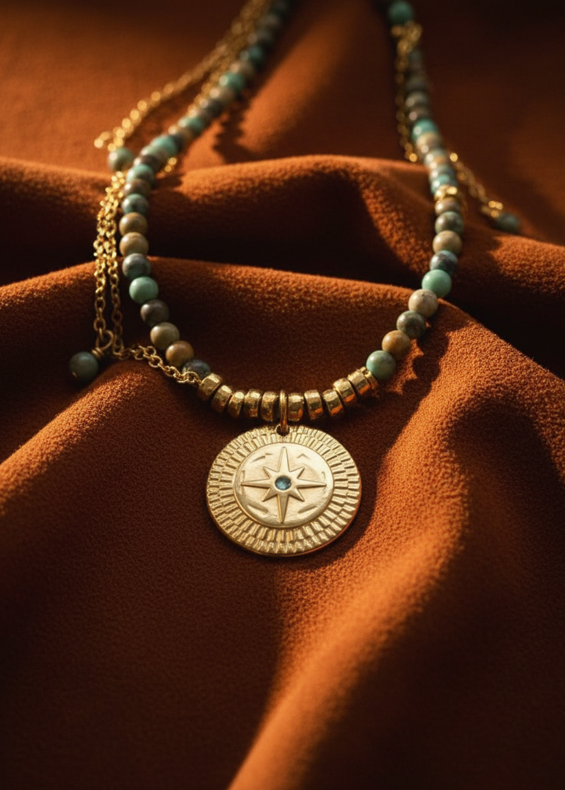 Turquoise Celestial Pendant Necklace