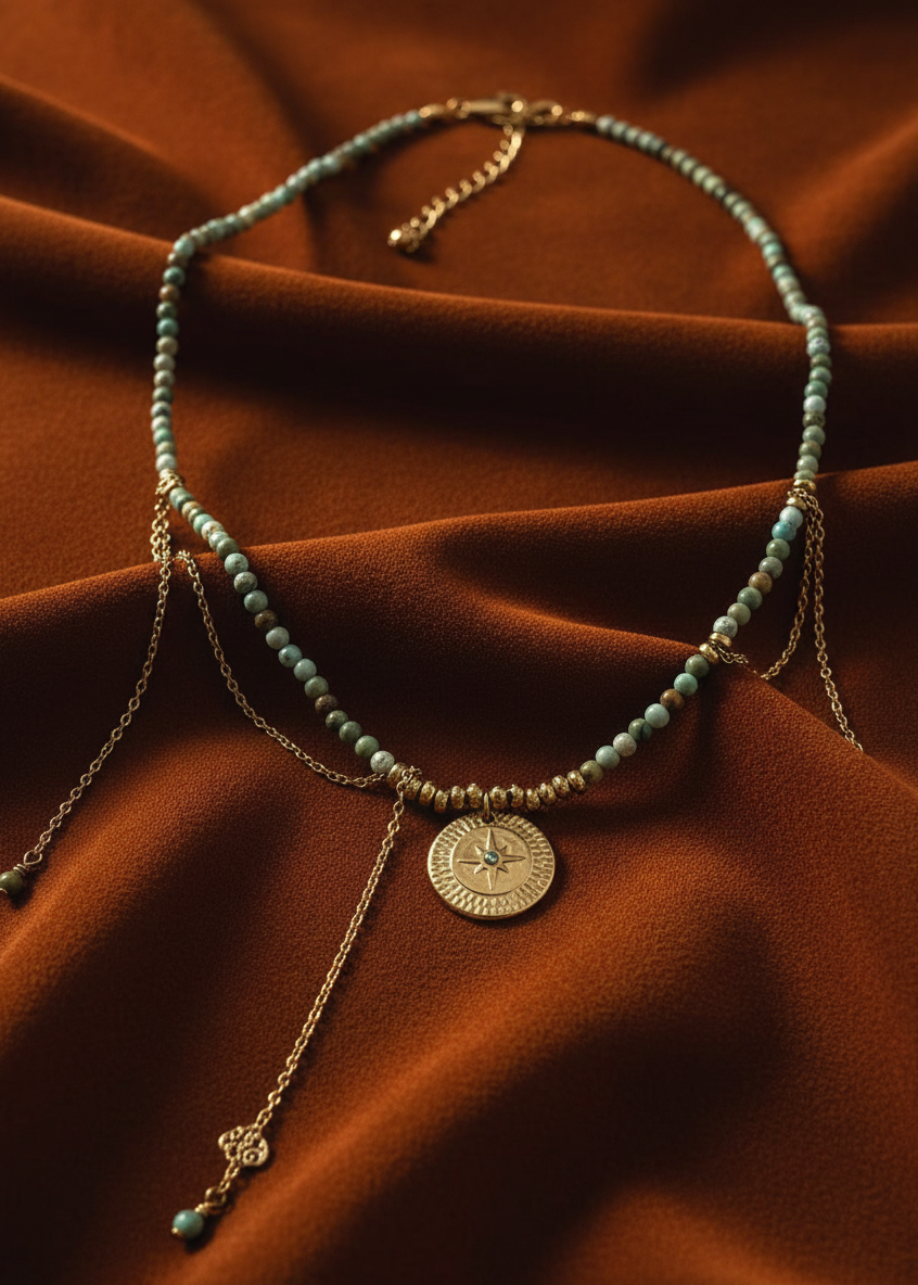 Turquoise Celestial Pendant Necklace