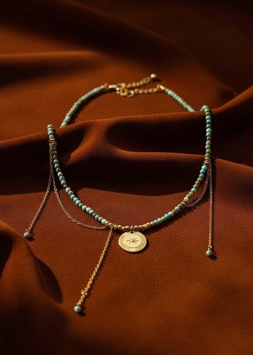 Turquoise Celestial Pendant Necklace