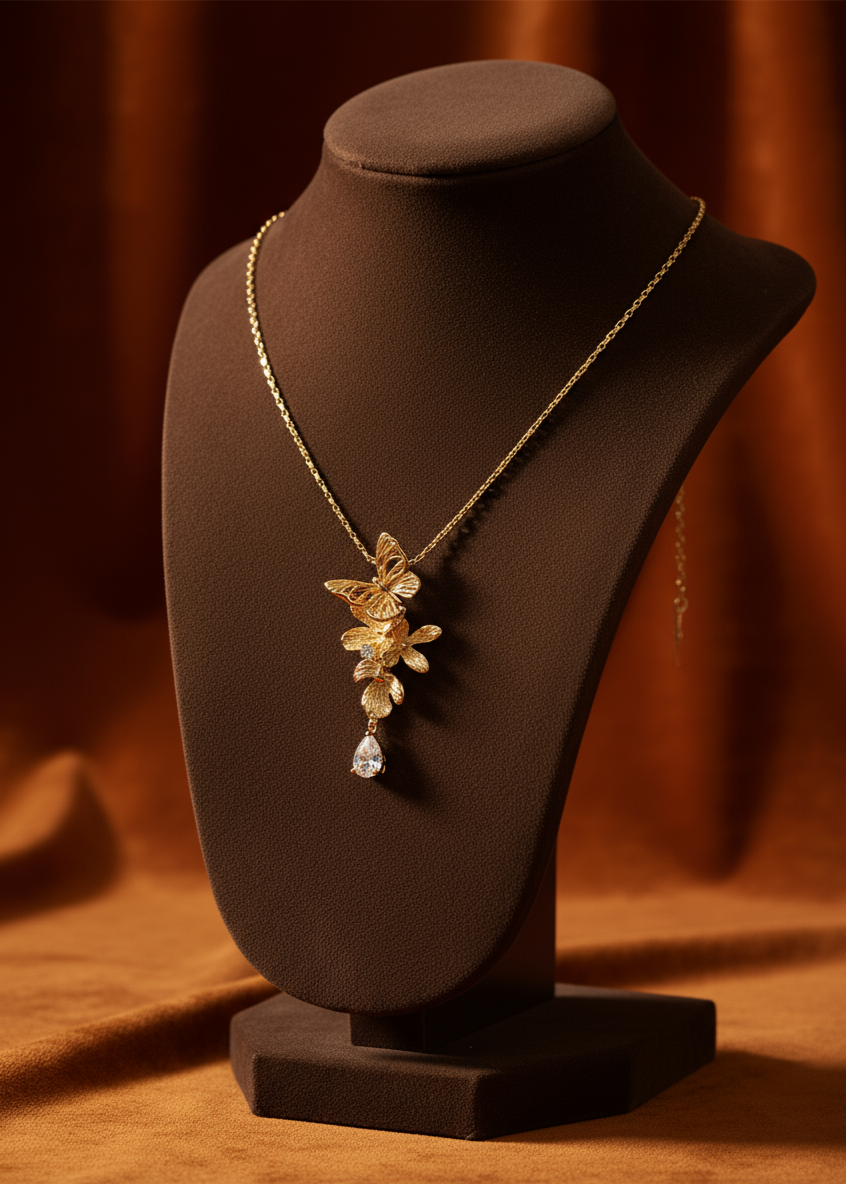 Butterfly Dusk Pendant Necklace