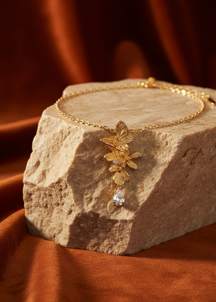 Butterfly Dusk Pendant Necklace