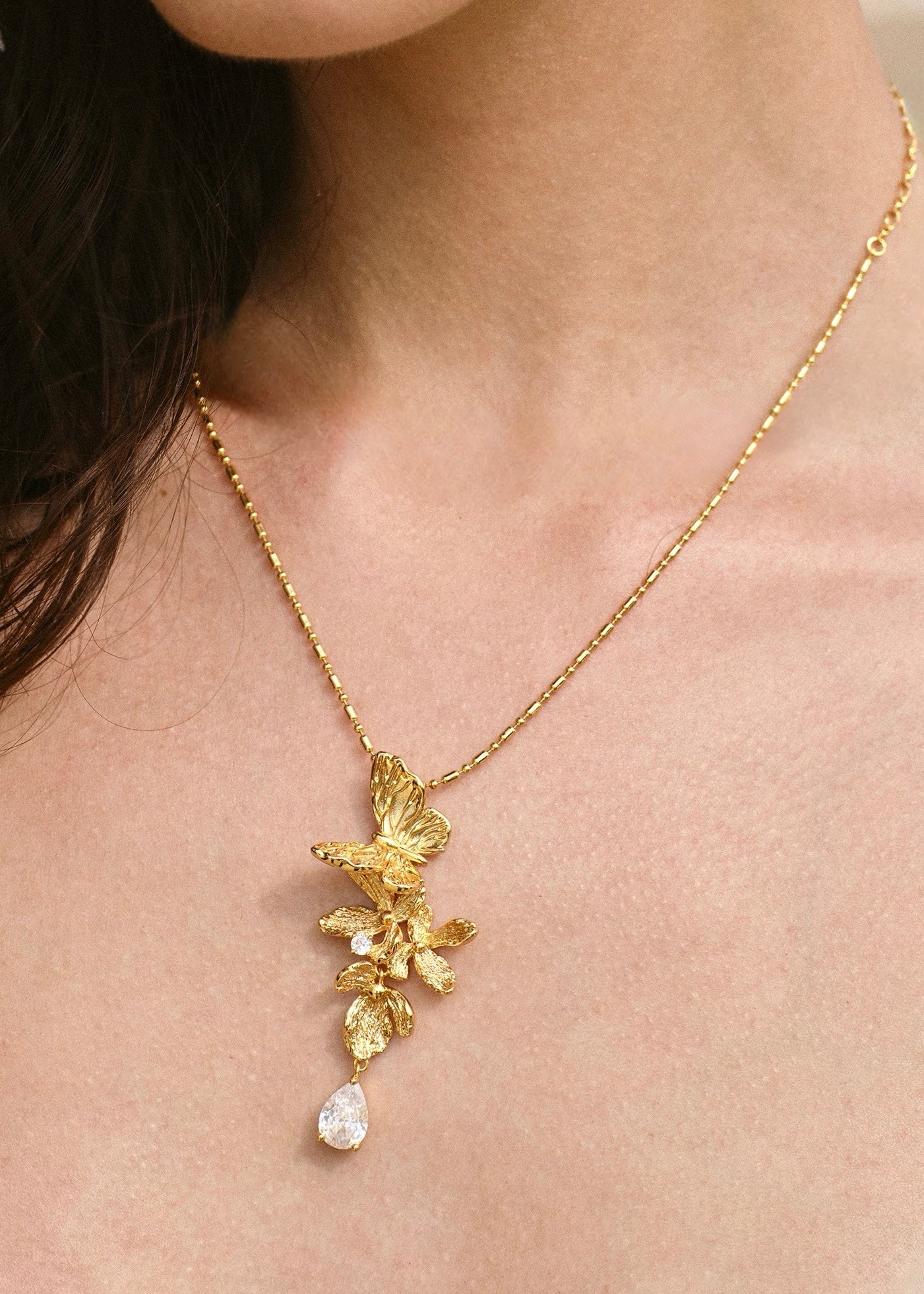 Butterfly Dusk Pendant Necklace