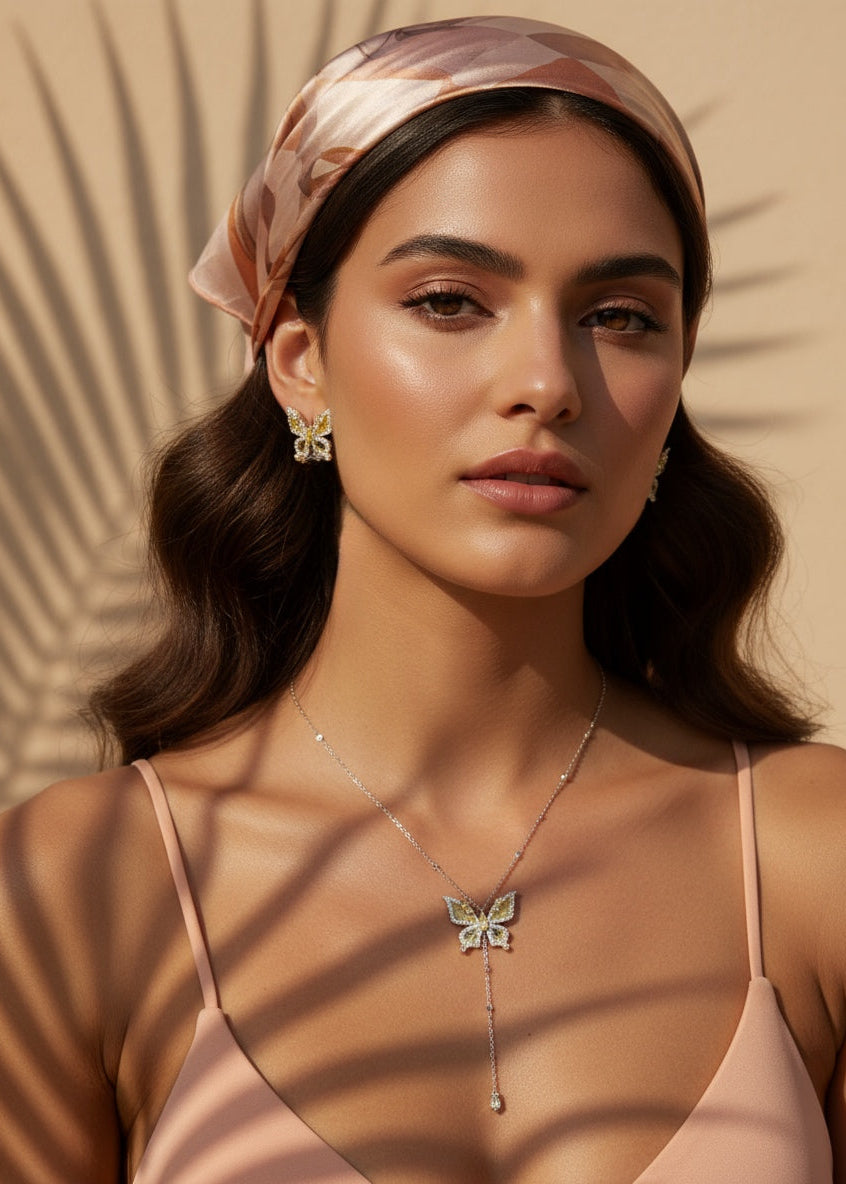 Butterfly Bloom Y Necklace