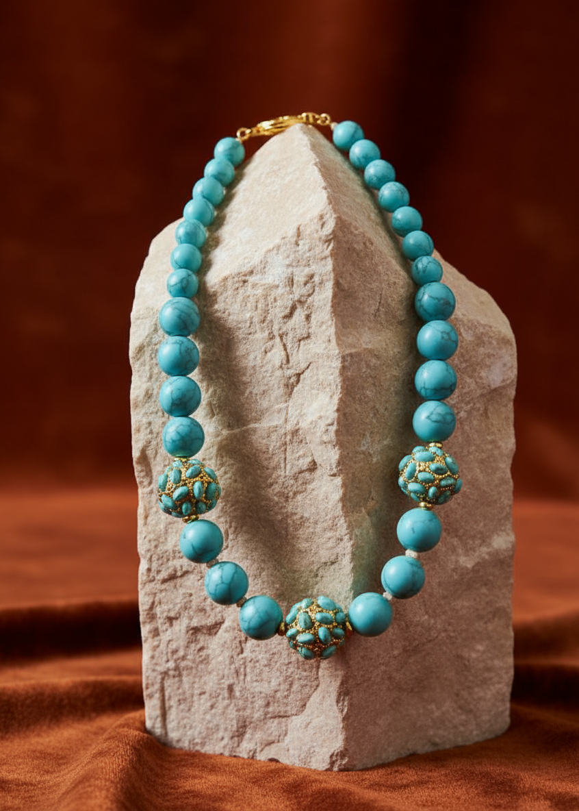 Turquoise Petal Crest