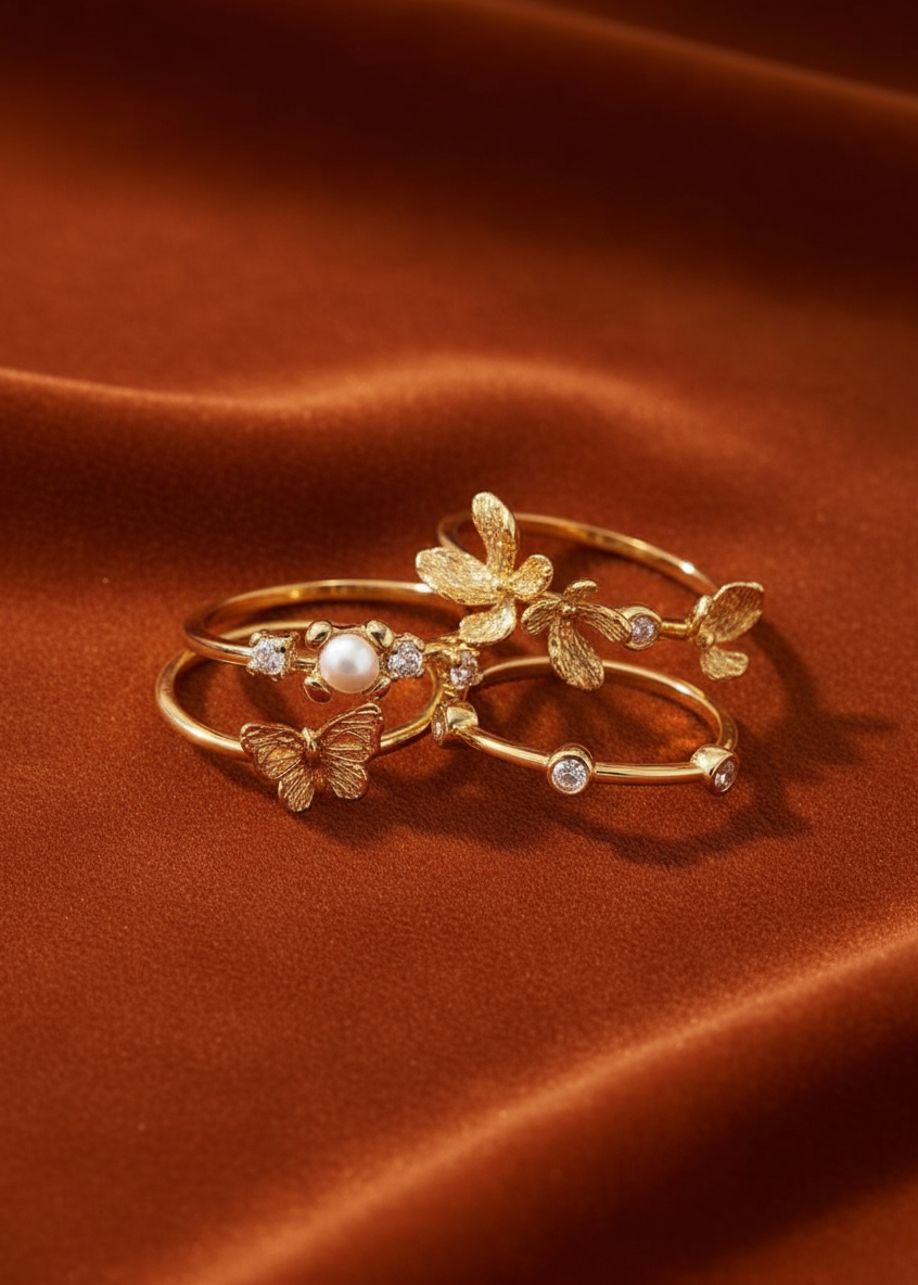 Butterfly Dusk Ring Set