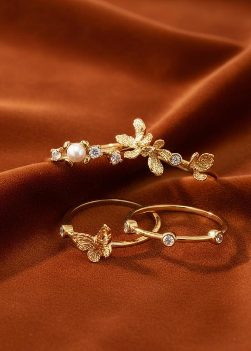 Butterfly Dusk Ring Set