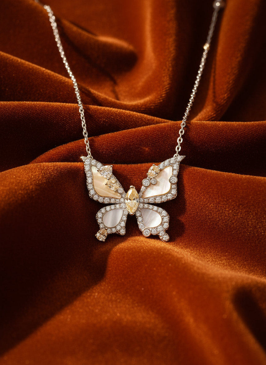 Butterfly Bloom Pendant Necklace