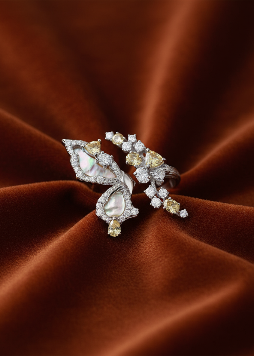 Butterfly Bloom Rose Ring