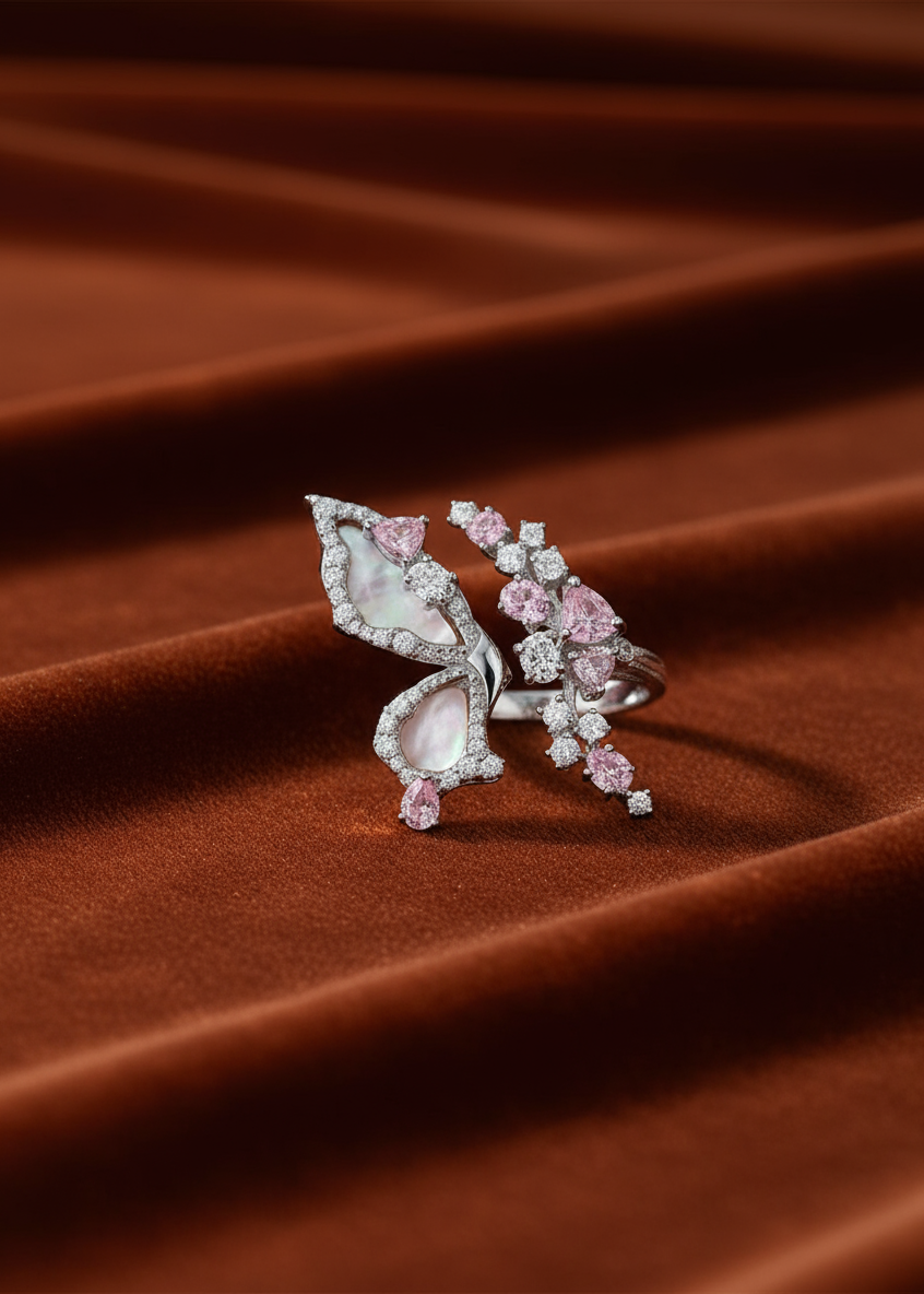 Butterfly Bloom Rose Ring