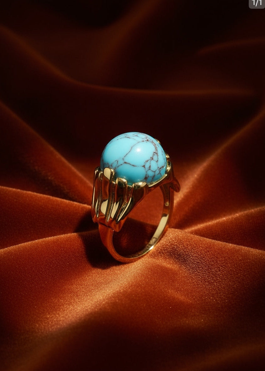Turquoise Crest Ring