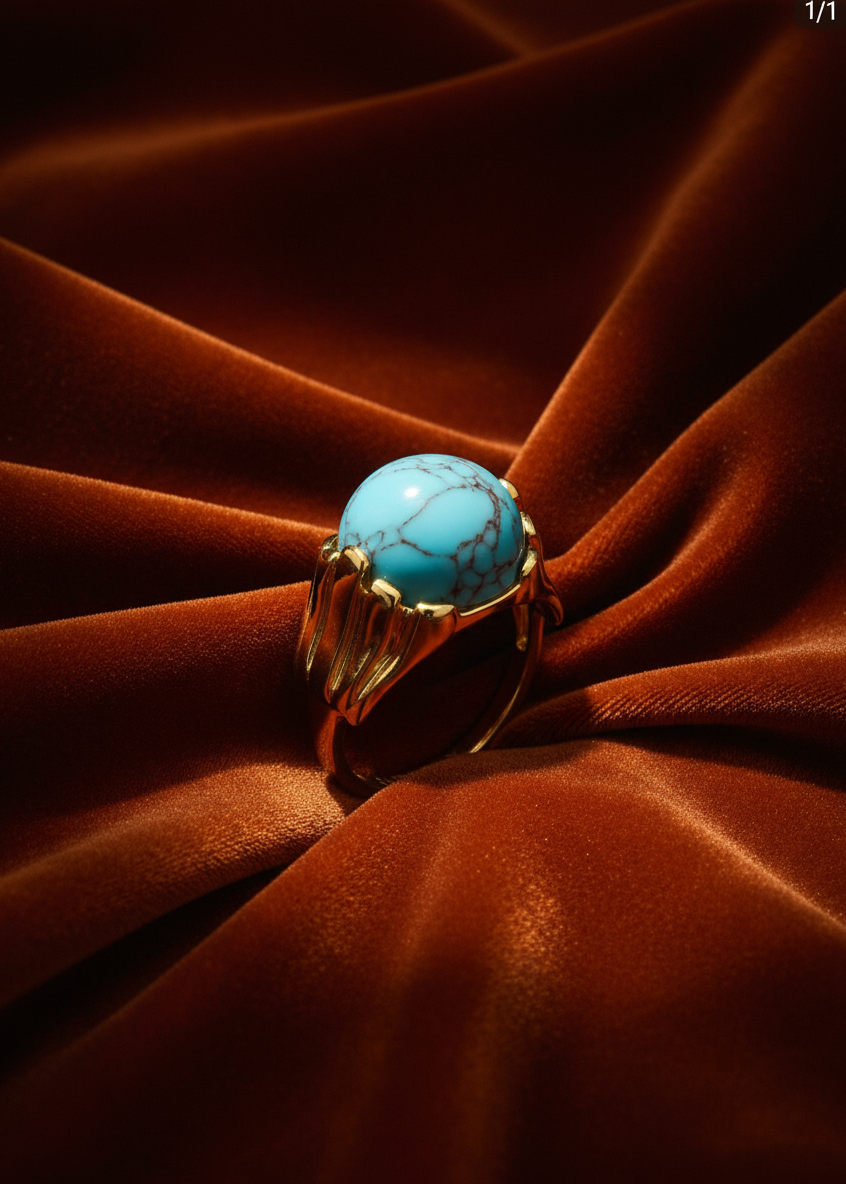 Turquoise Crest Ring