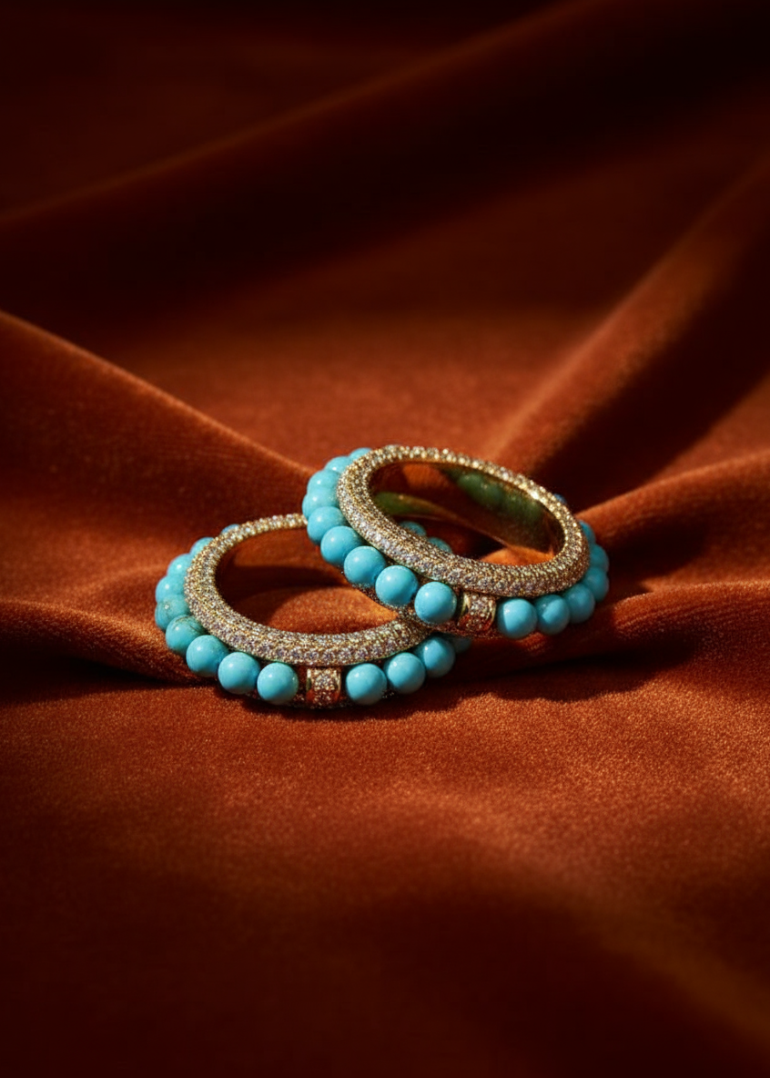 Turquoise Pavé Ring