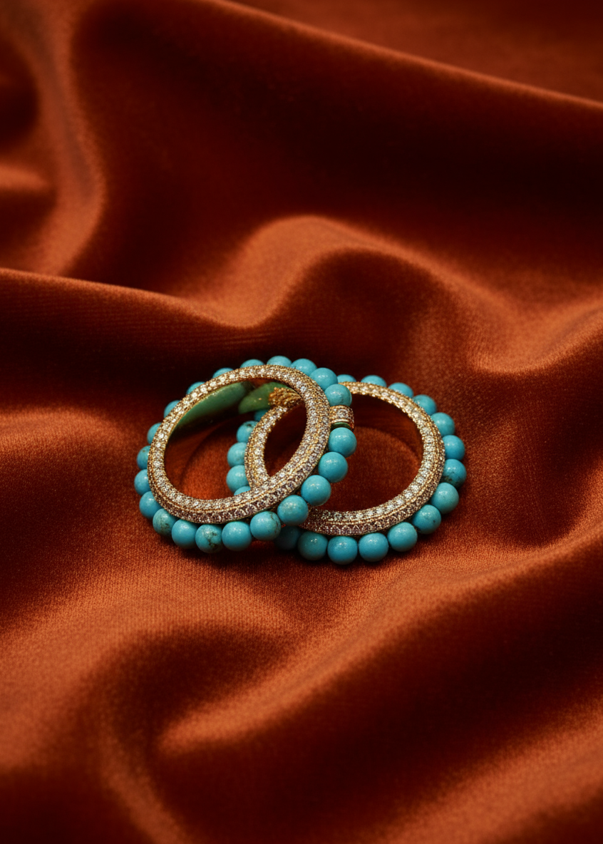 Turquoise Pavé Ring