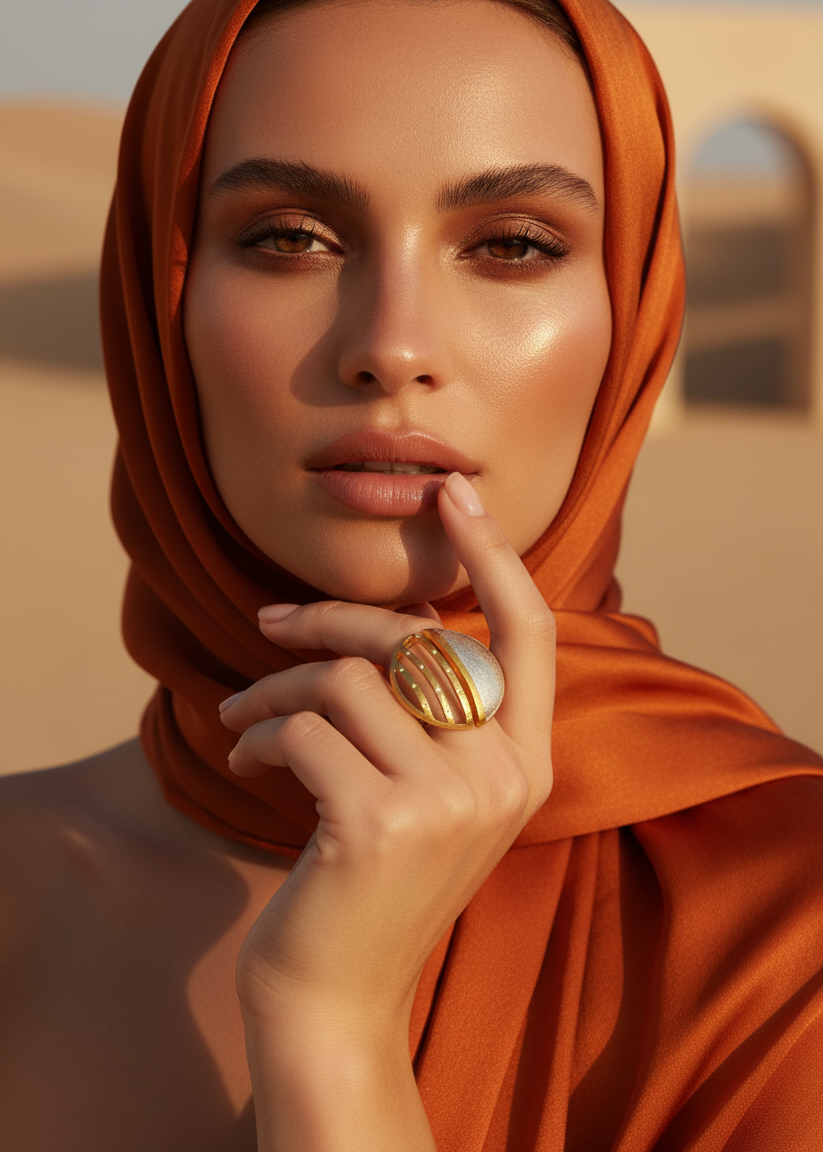 GOLDEN HOUR CELESTIAL ARC RING