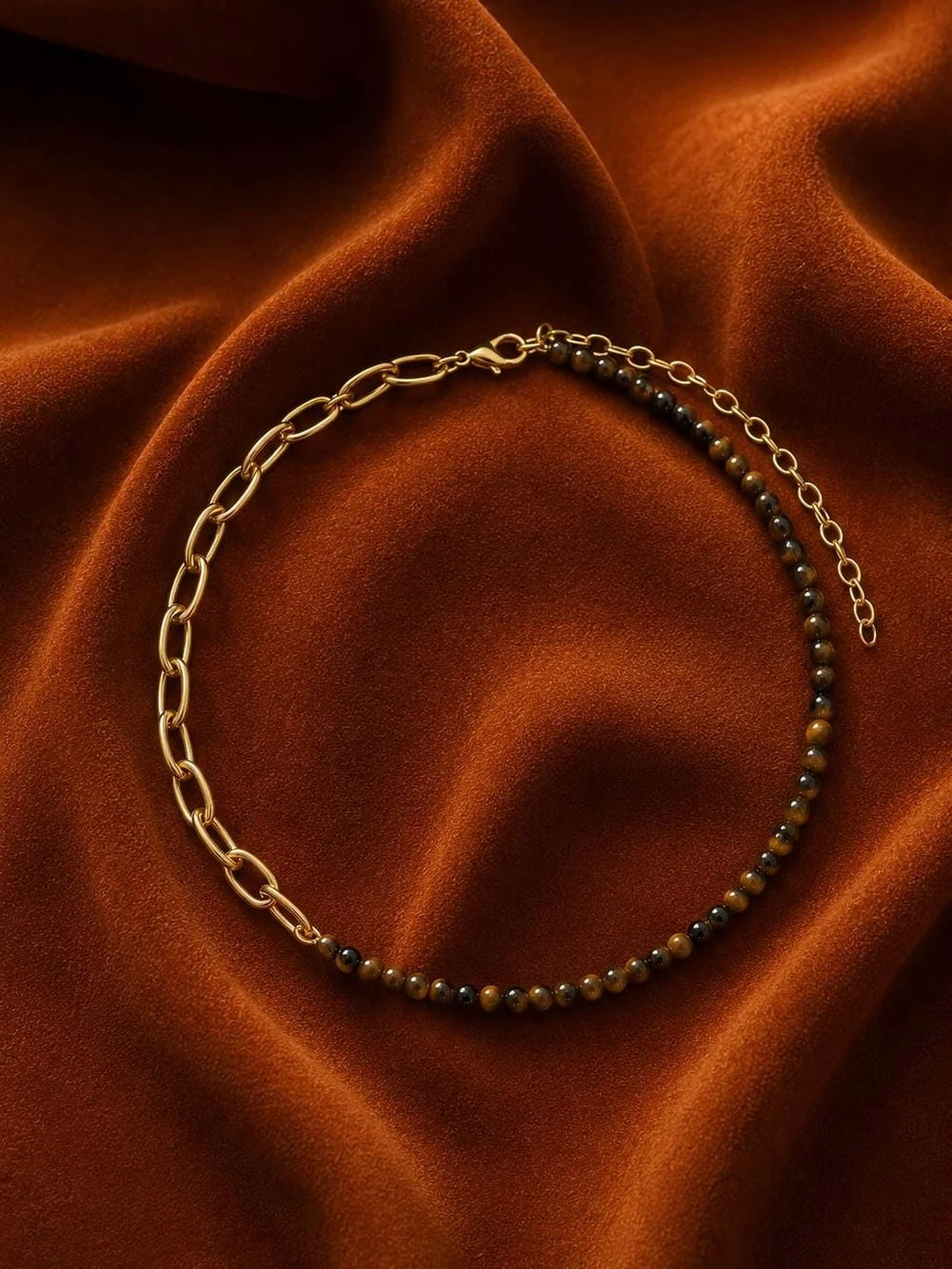 Tiger’s Eye Chain Necklace