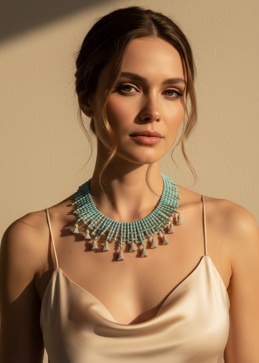 Azure Fringe Collar