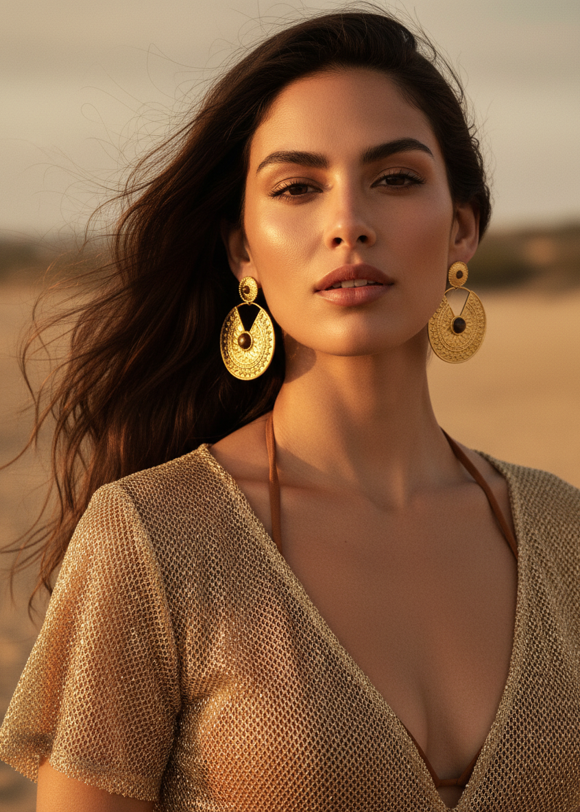 Sahara Medallion Drops