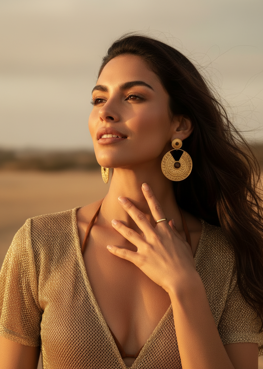 Sahara Medallion Drops