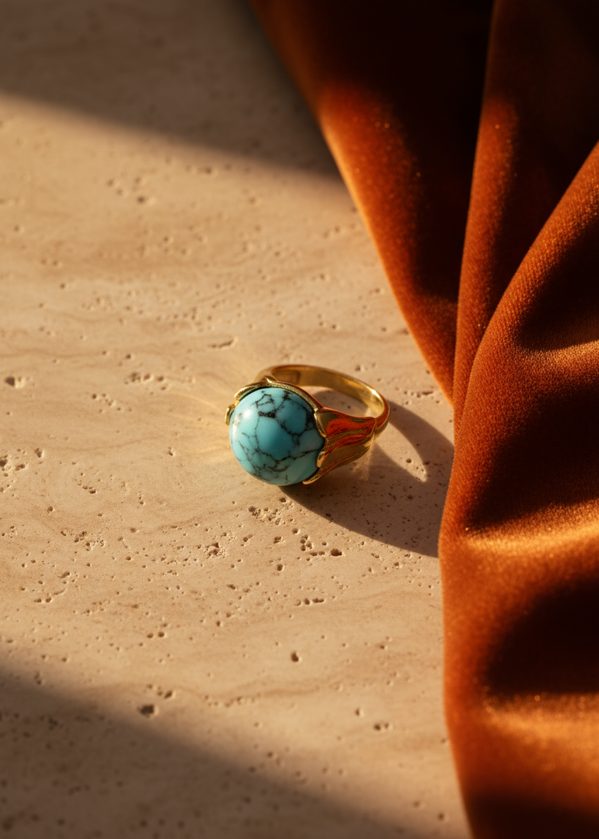 Turquoise Crest Ring