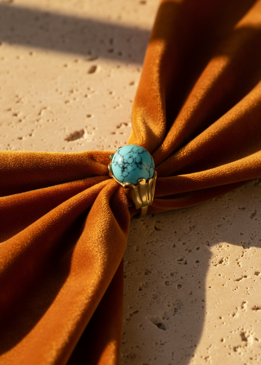 Turquoise Crest Ring