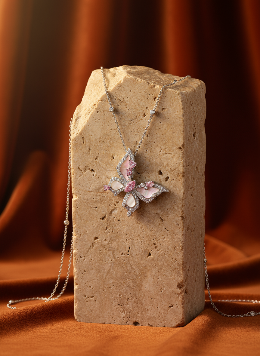 Butterfly Bloom Side Necklace