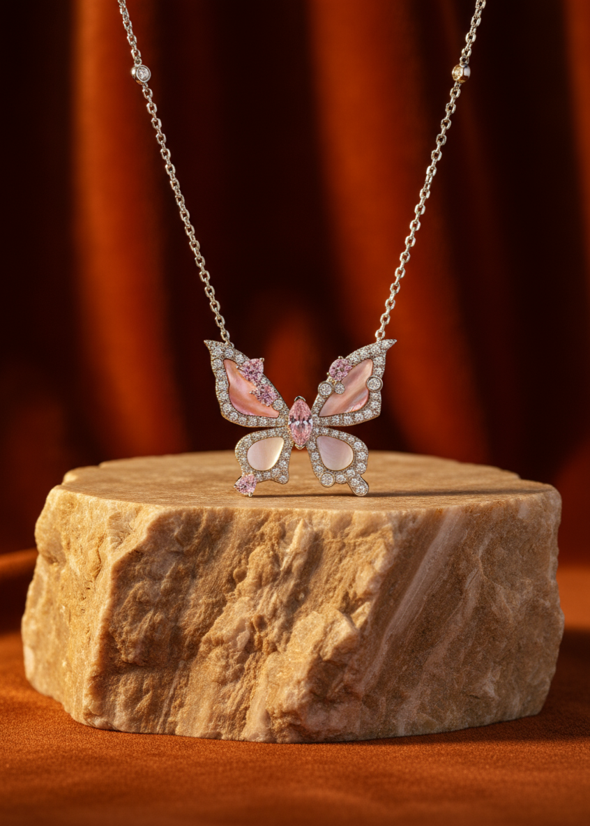 Butterfly Bloom Pendant Necklace