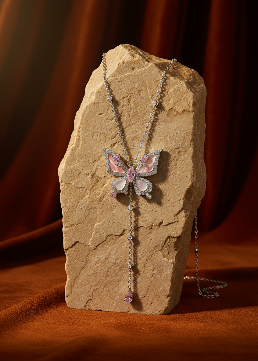 Butterfly Bloom Y Necklace