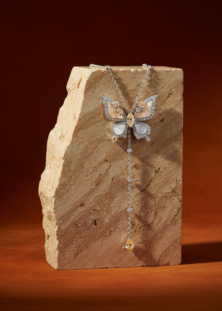 Butterfly Bloom Y Necklace