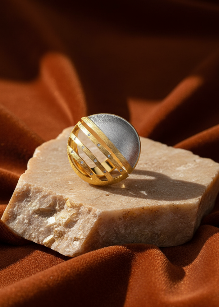 GOLDEN HOUR CELESTIAL ARC RING