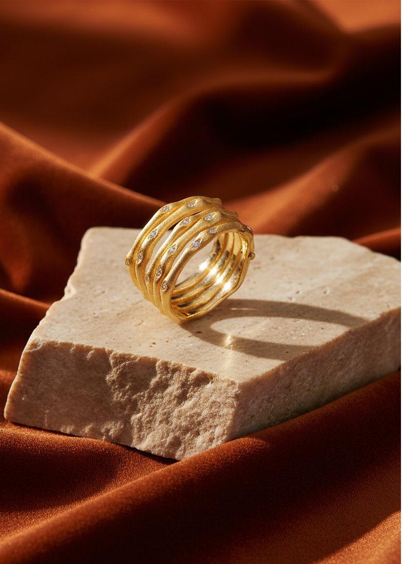 GOLDEN HOUR TIDE CREST RING