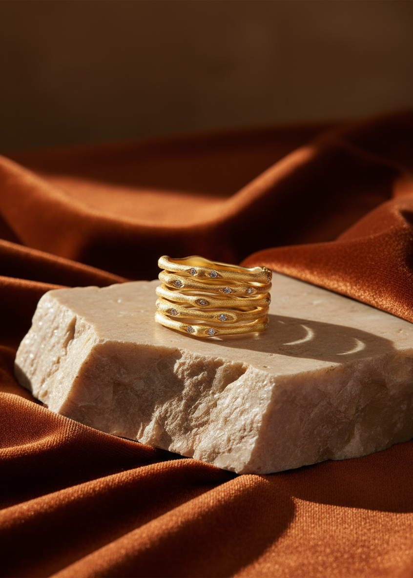 GOLDEN HOUR TIDE CREST RING