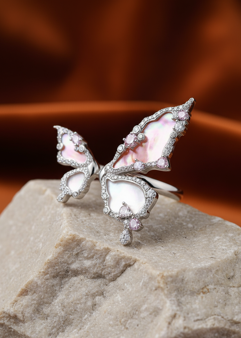 Butterfly Bloom Poppy Ring