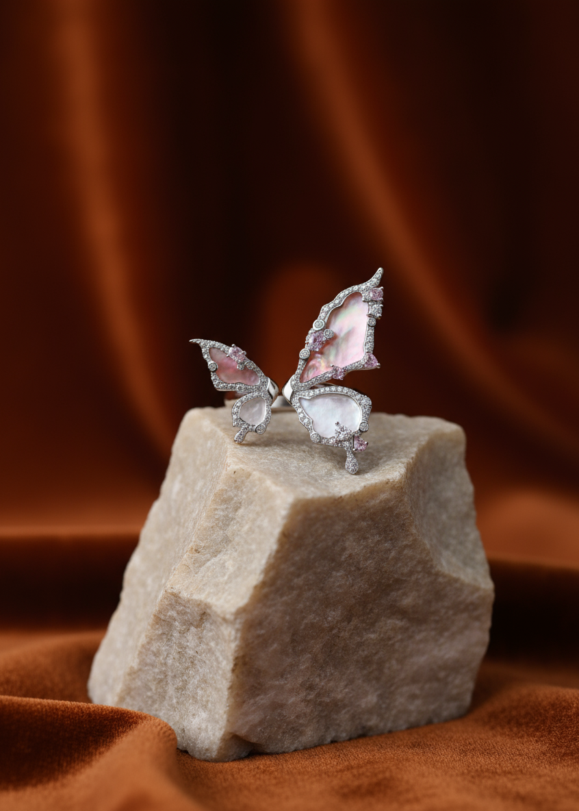 Butterfly Bloom Poppy Ring