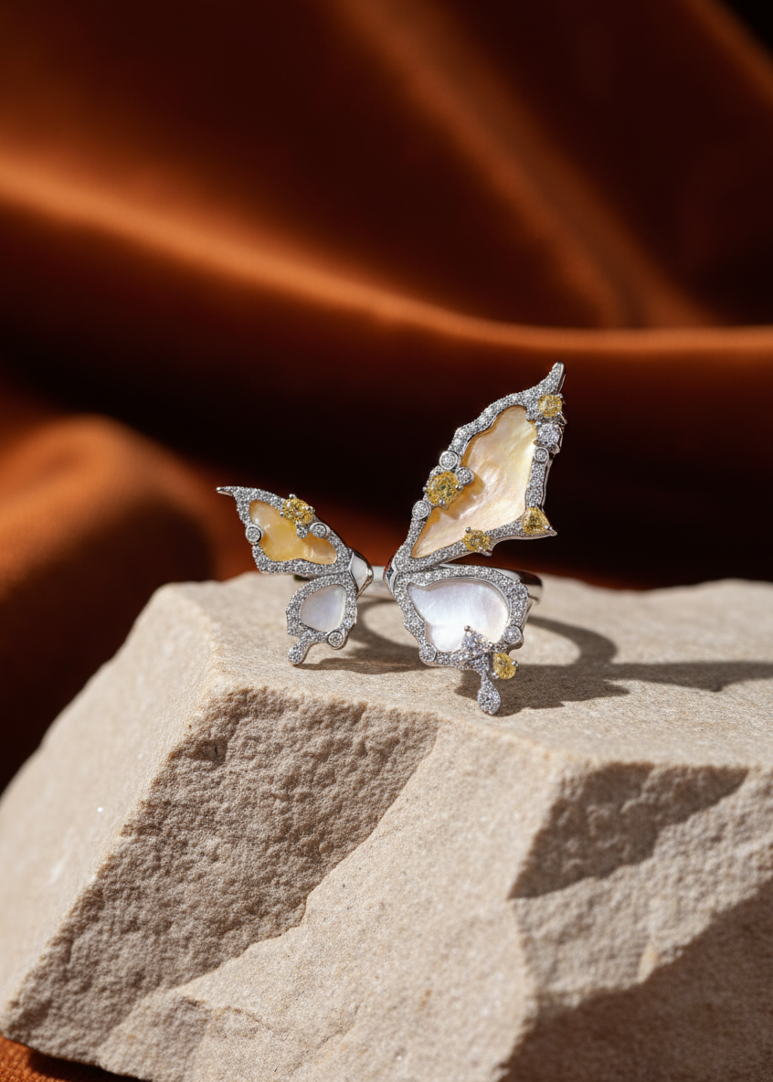 Butterfly Bloom Poppy Ring