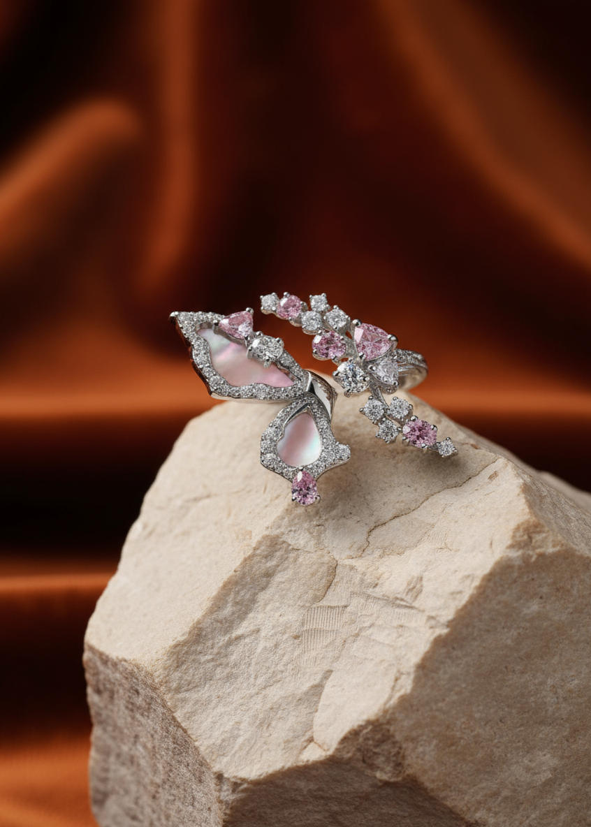 Butterfly Bloom Rose Ring