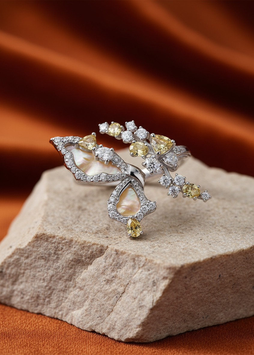 Butterfly Bloom Rose Ring